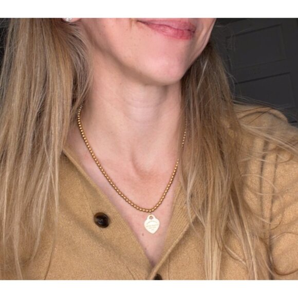 Return to Tiffany & Co. Mini Bead 18" Necklace 18k Rose Gold 21g Retired - Picture 4 of 10